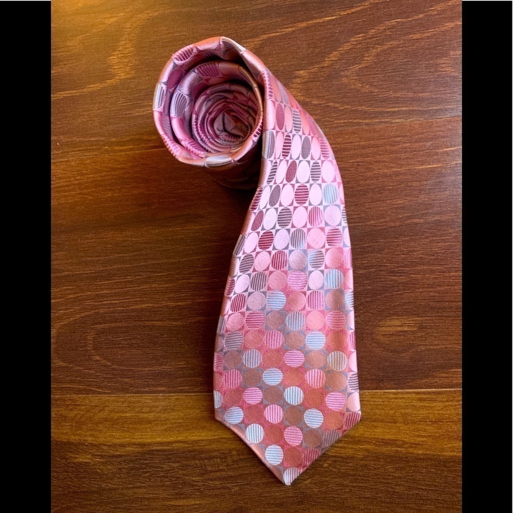🍁SALE🍁 NICOLE MILLER New York Dressy Pink Silk Necktie Like New